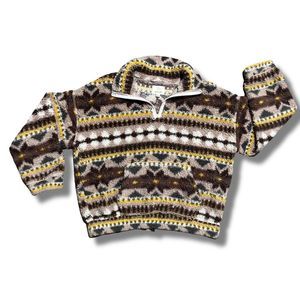 Offline by Aerie Fuzzy Quarter Zip Sweater Size L